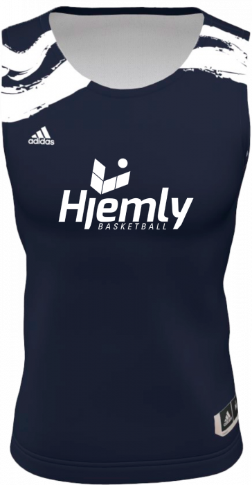 Adidas - Hjemly Basket T-Shirt 24/25 - Navy blå & hvid