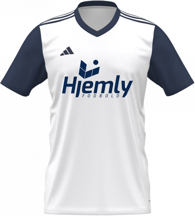 Adidas - Hjemly Fodbold T-Shirt 24/25 - Hvid & navy blå
